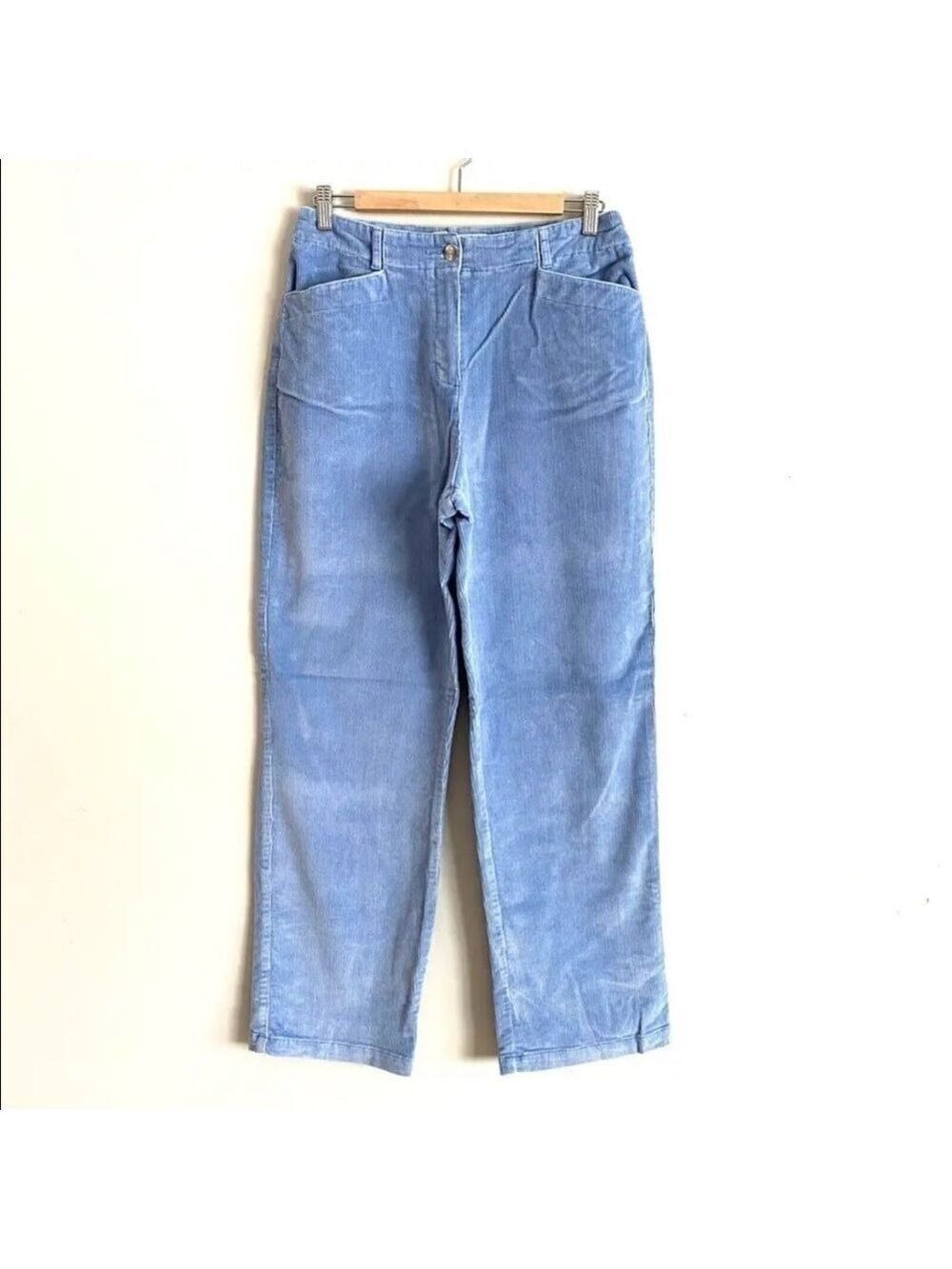 Talbots Corduroy Stretch Pants Womens Size 10 High Rise Blue